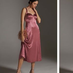 By Anthropologie Cross back midi dress